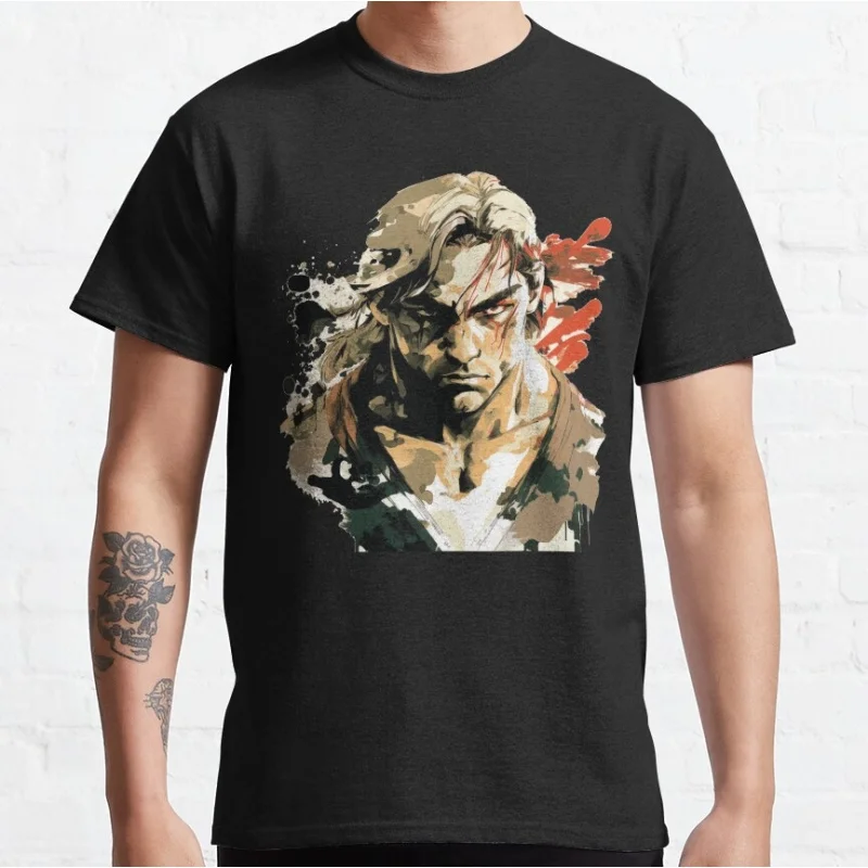 

0330 ken 80s Combat Street fighter Gift t shirt Retro Arcade game Graphic Tee Y2K Clothes Large size Tops 100% cotton print tee