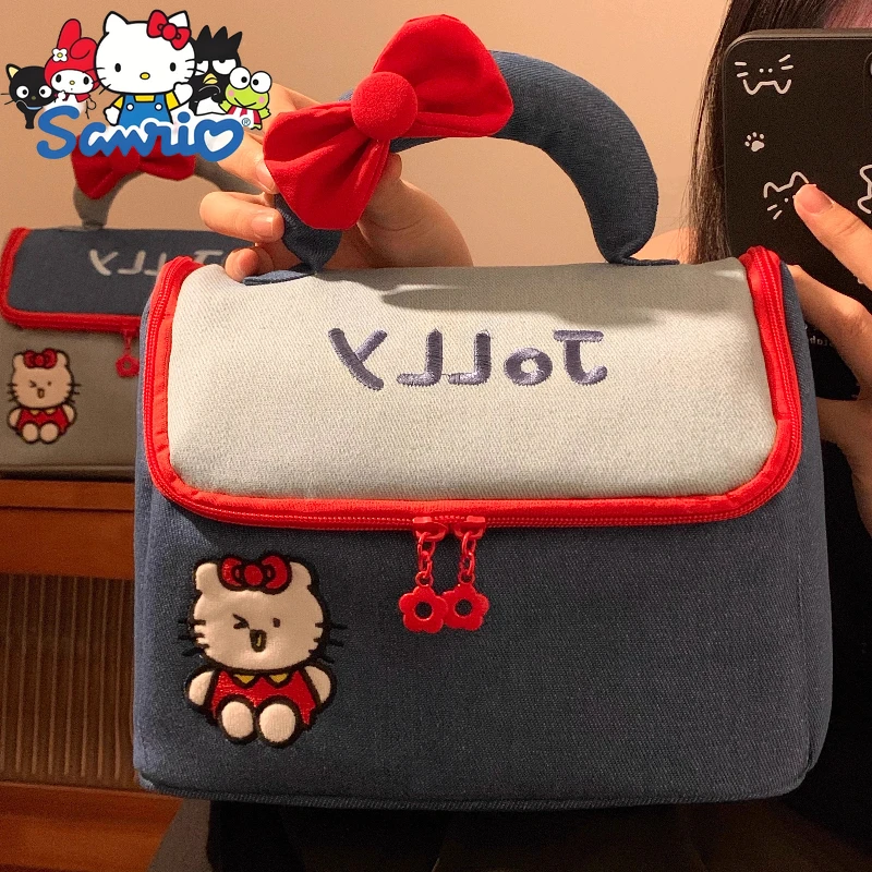 

Sanrio Hello Kitty New Portable Cosmetic Bag Cartoon Women's Cosmetic Bag Large Capacity Portable Storage Travel Toiletry Bag