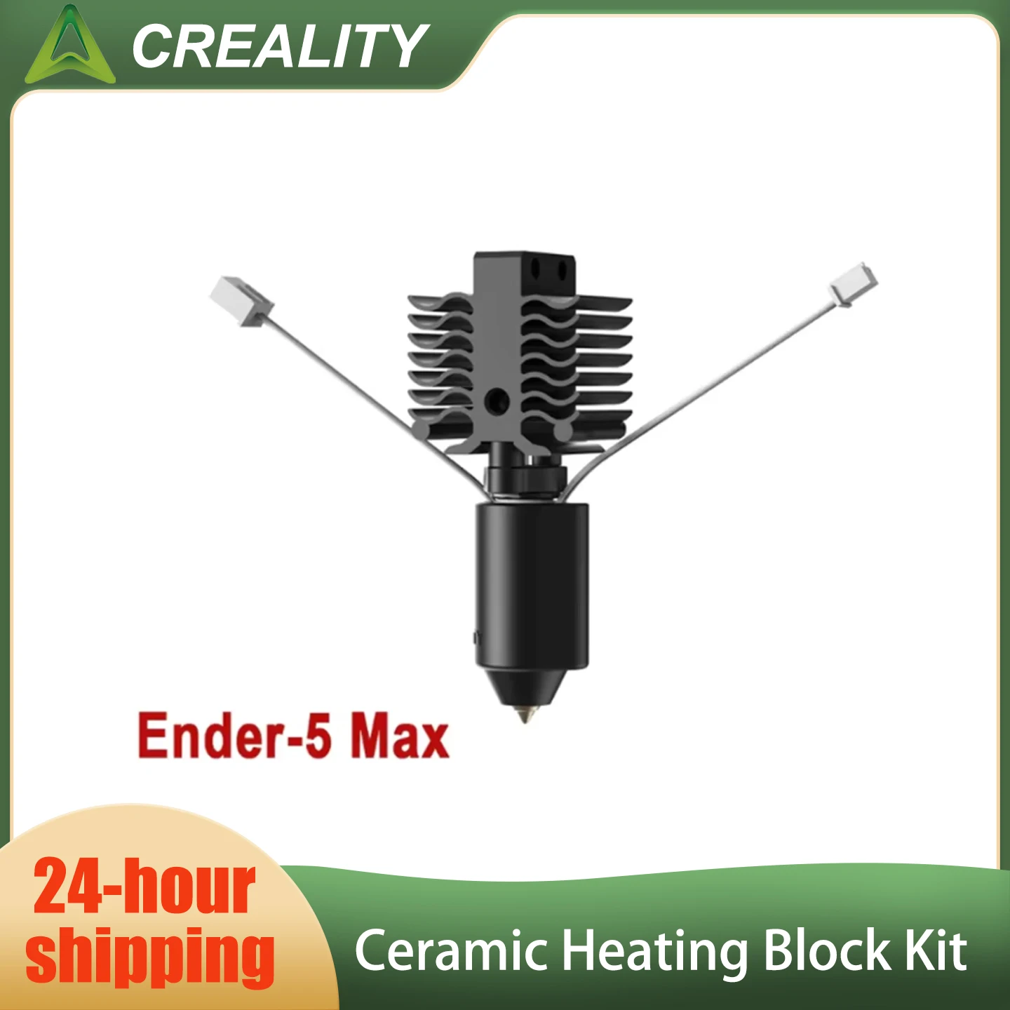 

Creality Quick-swap Nozzle 0.4mm Nozzle 300°C High Temperature High Flow Printing Ender-5 Max Ceramic Heating Block Kit
