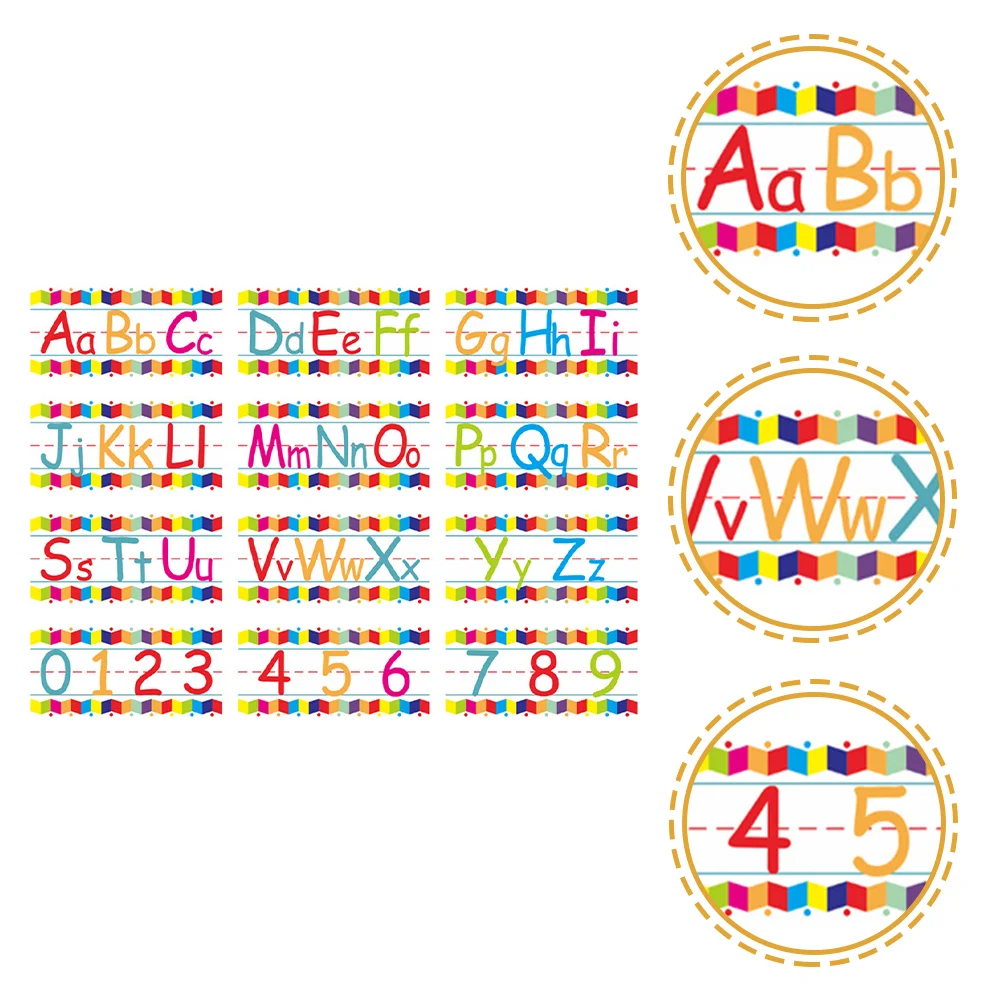 Alphanumeric Wall Sticker Kids Educational Room Decor Number Ornament Alphabet Decals Peel and Stickers for Girls