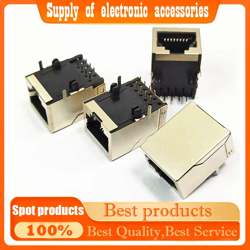 5PCS RJ45 socket 59 21 mm long so crystal female 2 feet after two feet before 8 p8c bronze shell