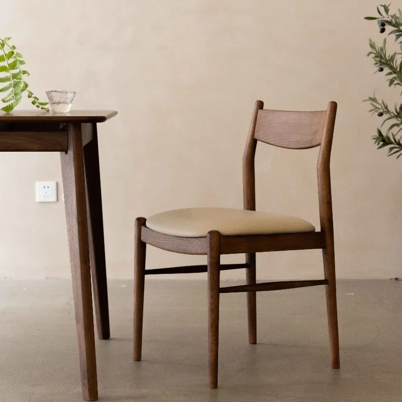 

Modern luxury solid wood upholstery dining chairs