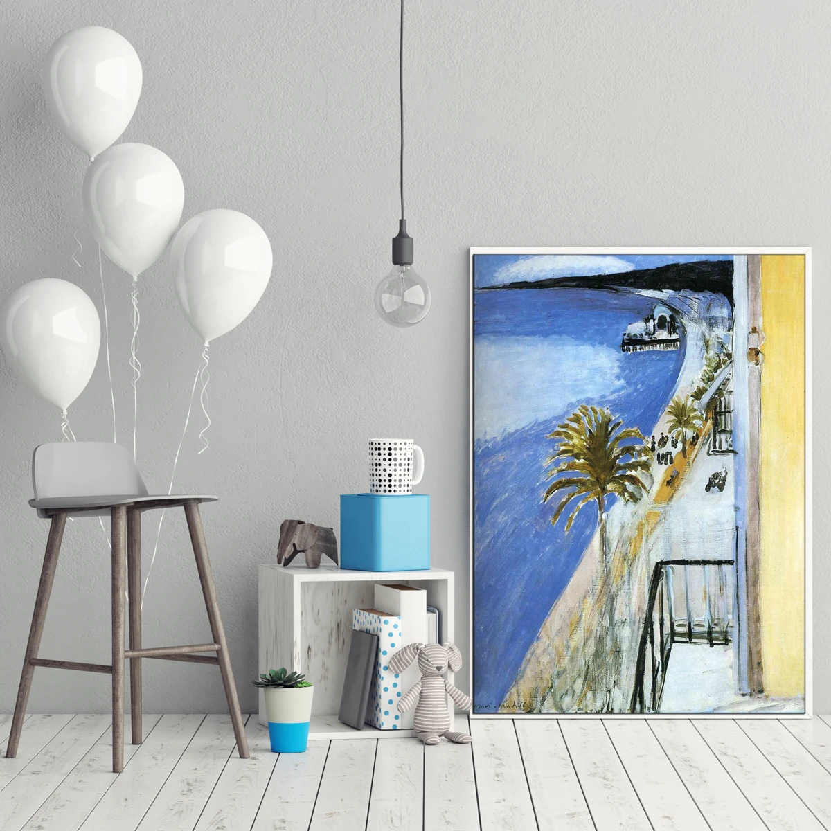 Hand‑Painted Oil Painting on Canvas, The Bay of Nice 1918 by Henri Matisse, Abstract Reproduction, Home Living Room Wall Decor