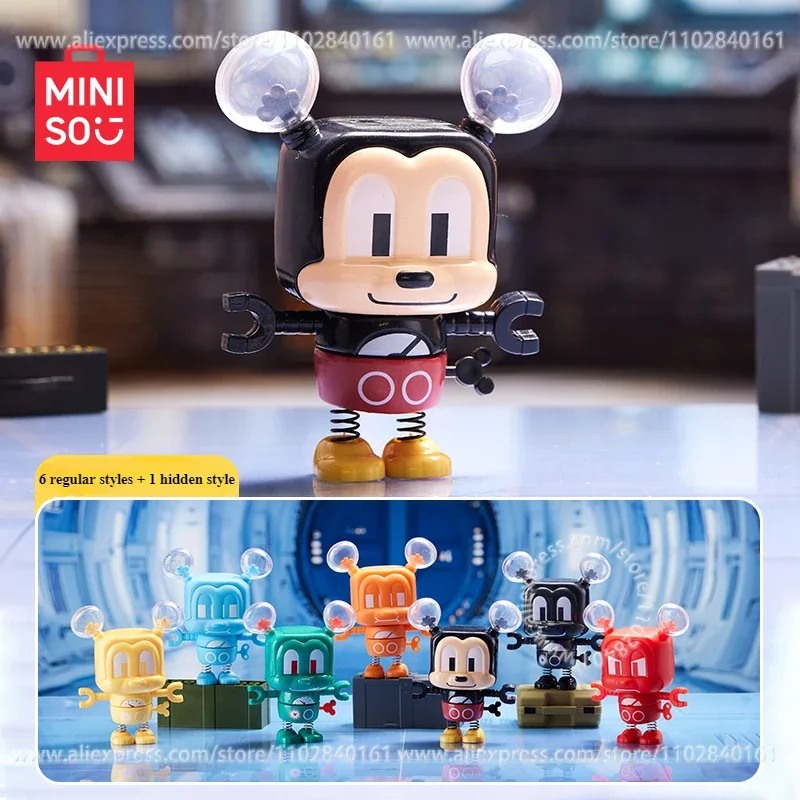 

MINISO Робот слепая коробка собранная игрушка Disney Mickey Series модная фигурка кавайная кукла настольный орнамент периферийная модель подарок