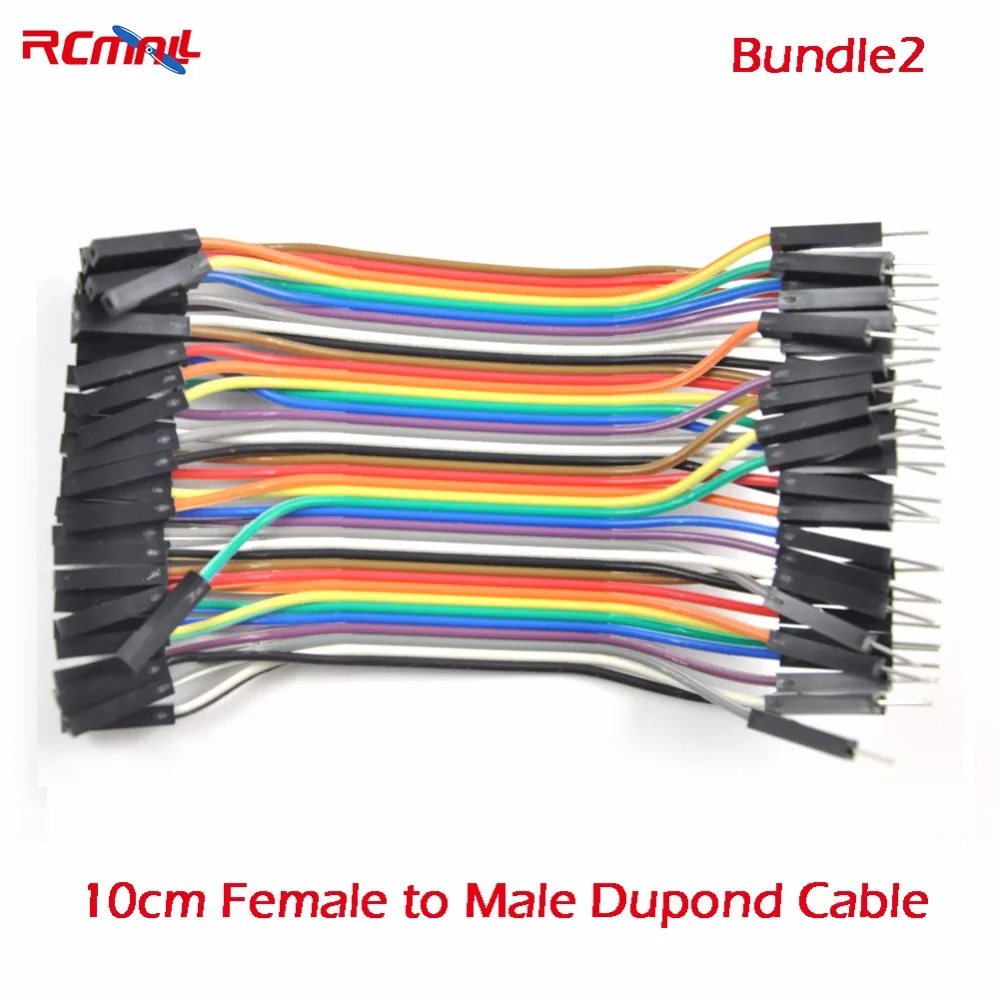 RCmall 10cm Female to Female / Female to Male / Male to Male Dupond Cable Wire Line