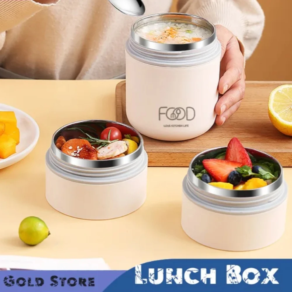 

Thermal Lunch Box Stainless Steel Leak-Proof Food Portable Thermal Jar Insulated Soup Cup High-capacity Bento Thermos Containers