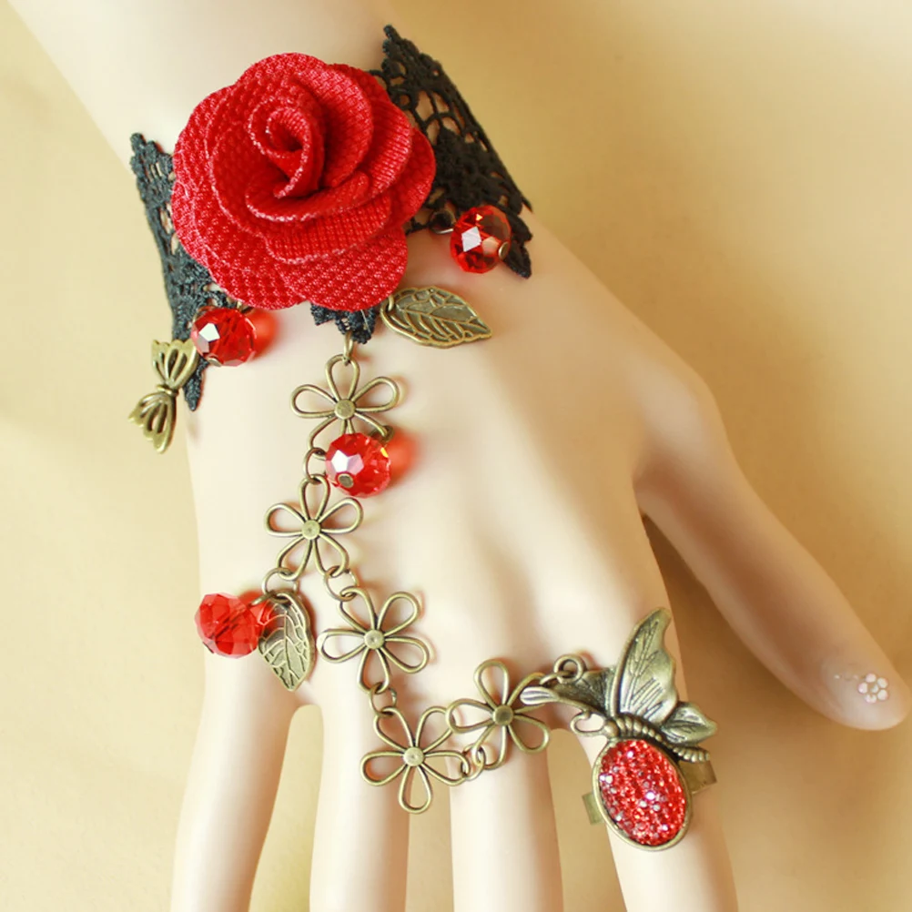

1Pcs Unique Bracelet With Ring Handmade Design For Women Birthdays Anniversaries
