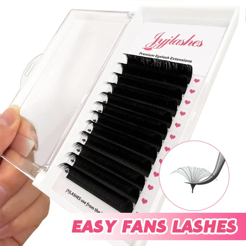 

JYJLASHES Auto Fanning Lashes Extensions Easy Fan Eyelashes False Bloom Eyelash Mega Volume Thick Natural Eyelash Extension