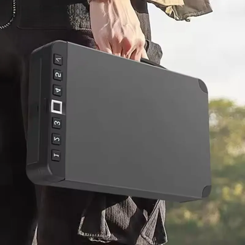 Portable Biometric Gun Safe Bluetooth Combo Lock Box Fingerprint Password Security Cabinet