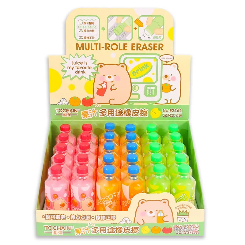 Imagem -06 - Cute Fruit Pencil Erasers For Kids Escrevendo e Desenhando Borrachas de Borracha Presentes Papelaria Material Escolar Sumikko Gurashi Eraser Peças Lote