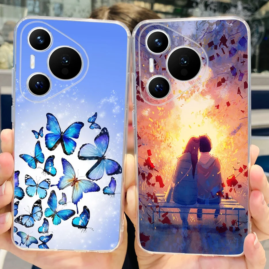 For Huawei Pura 70 Pro Plus Case Cute Fashion Painted Cover Soft Silicone Phone Case For Huawei Pura 70 Pura70 Pro + Fundas Capa