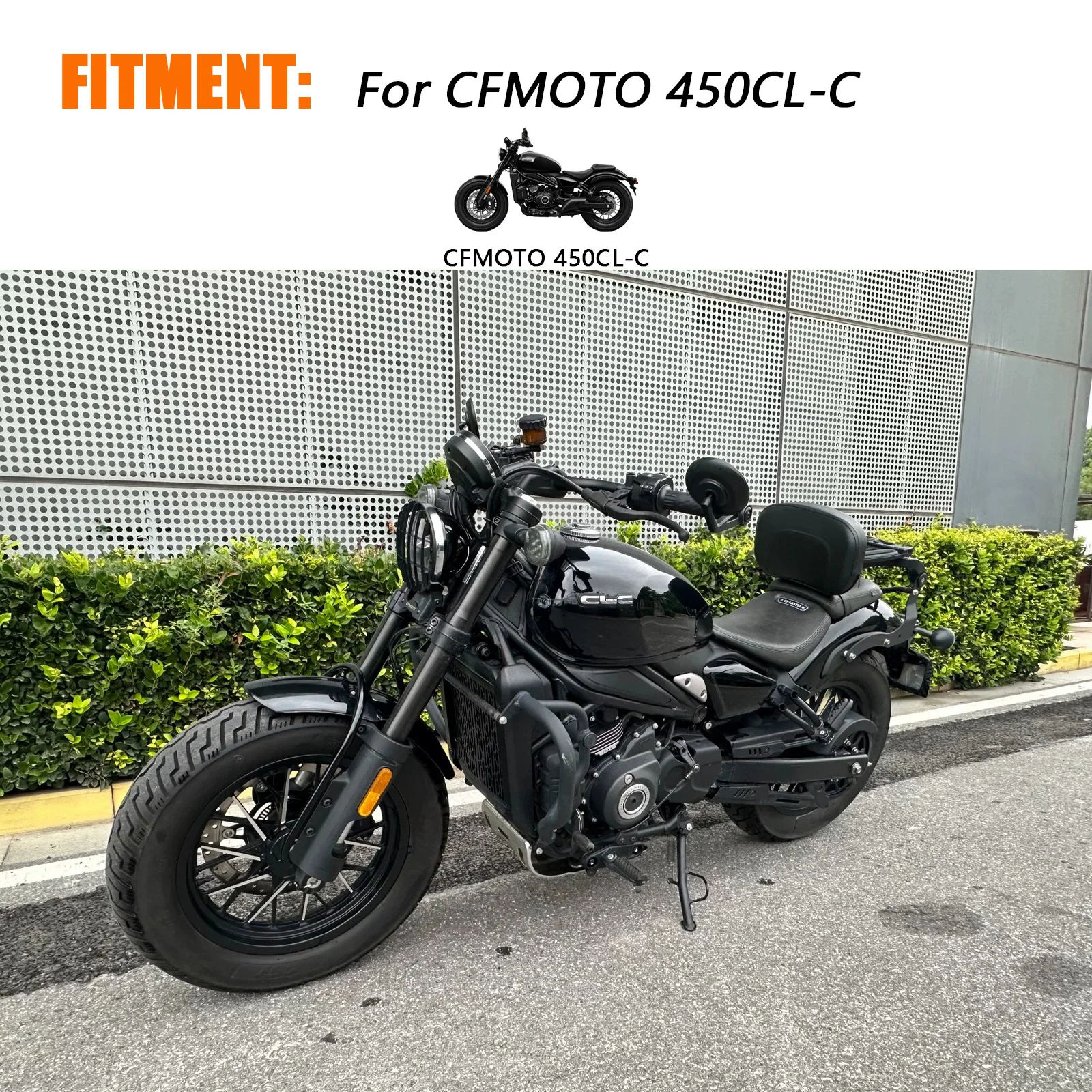 Motorcycle Folding Backrest Rider Sissy Bar For CFMOTO 450CL-C CLC450 450CLCL Detachable Passenger Driver Back Rest Sissybar