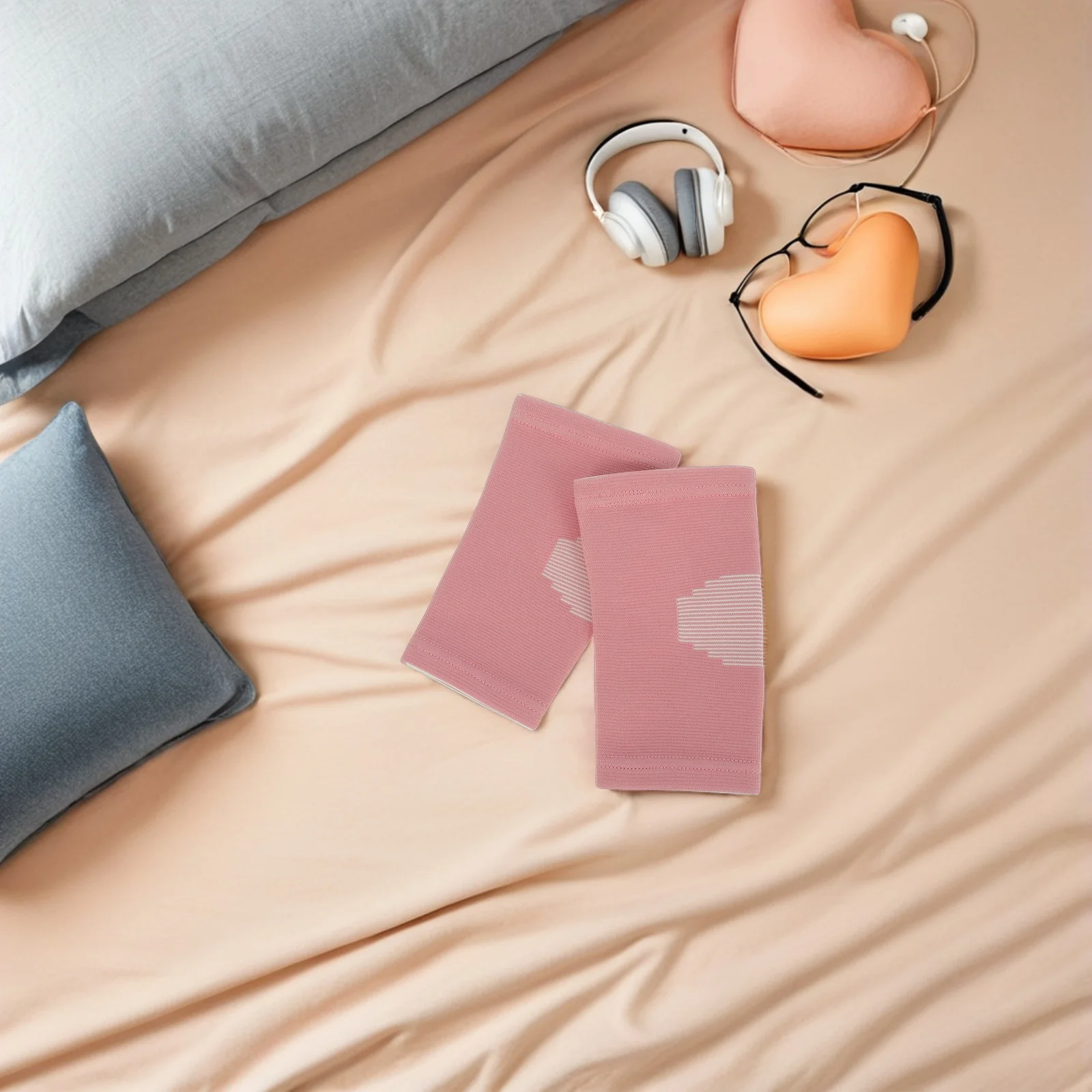 

2 Pairs Skateboard Children's Sports Protective Cover Wrist Guard Protector Basketball Knee Pads Baby Protectors Pink Girl