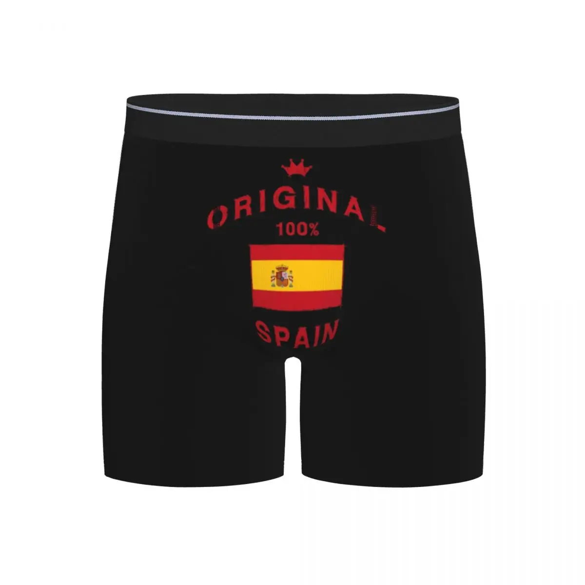 

Long Boxer Underpants Shorts Spain Spanish Flag Panties Male Ventilate Underwear for Homme Man Boyfriend Gift