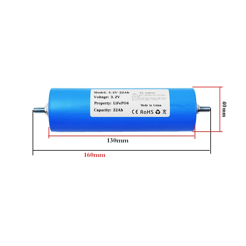 3.2V 20Ah 22Ah LiFePO4 Battery Grade A 3C Discharge 22000mAh Large Capacity DIY 12V 24V Solar Storage RV Outdoor Power Supply