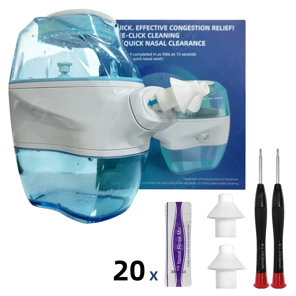 

Стартовый набор - Система для промывания носа - Набор для промывания носа солевым раствором с 1 устройством для очистки носа и 20 солевыми капсулами