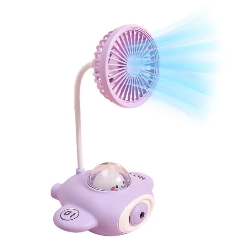 Table Fan Adorable Airplane Animal Small Table Fan With Strong Airflow 360 Degree Adjustment Cooling Fan With Night Light And