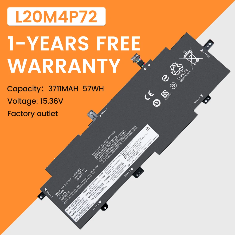 

L20M4P72 SB10W51915 5B10W51814 Laptop Battery For Lenovo ThinkPad T14s Gen2 L20L4P72 L20C4P72 L20D4P72