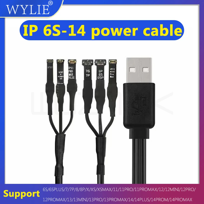 WYLIE Boot Power Cable for iPhone 6S-14pro max 3A FPC DC Power Supply Test Cable