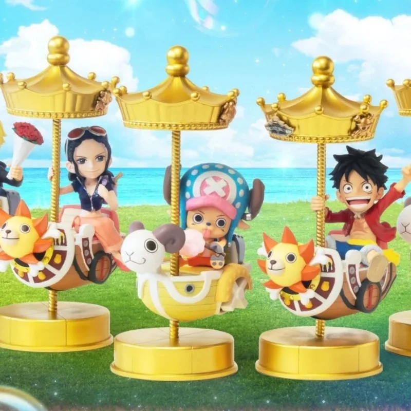 

Bandai One Piece WCF 13th Anniversary Anime Figure All Aboard 2 Merry Go Round Luffy Zoro Sanji Straw Hat Store Collectible Toy