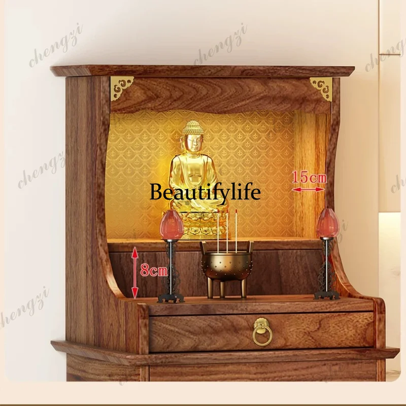 New Chinese-style household wall-mounted Buddhist   offer simple and modern Buddha Shentai God of Wealth cabinets
