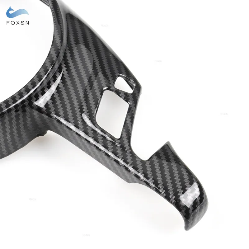 Car-styling ABS Carbon Fiber Texture Steering Wheel Panel Frame Cover Trim For Porsche Cayenne 2011-2017 For Panamera 2010-2016