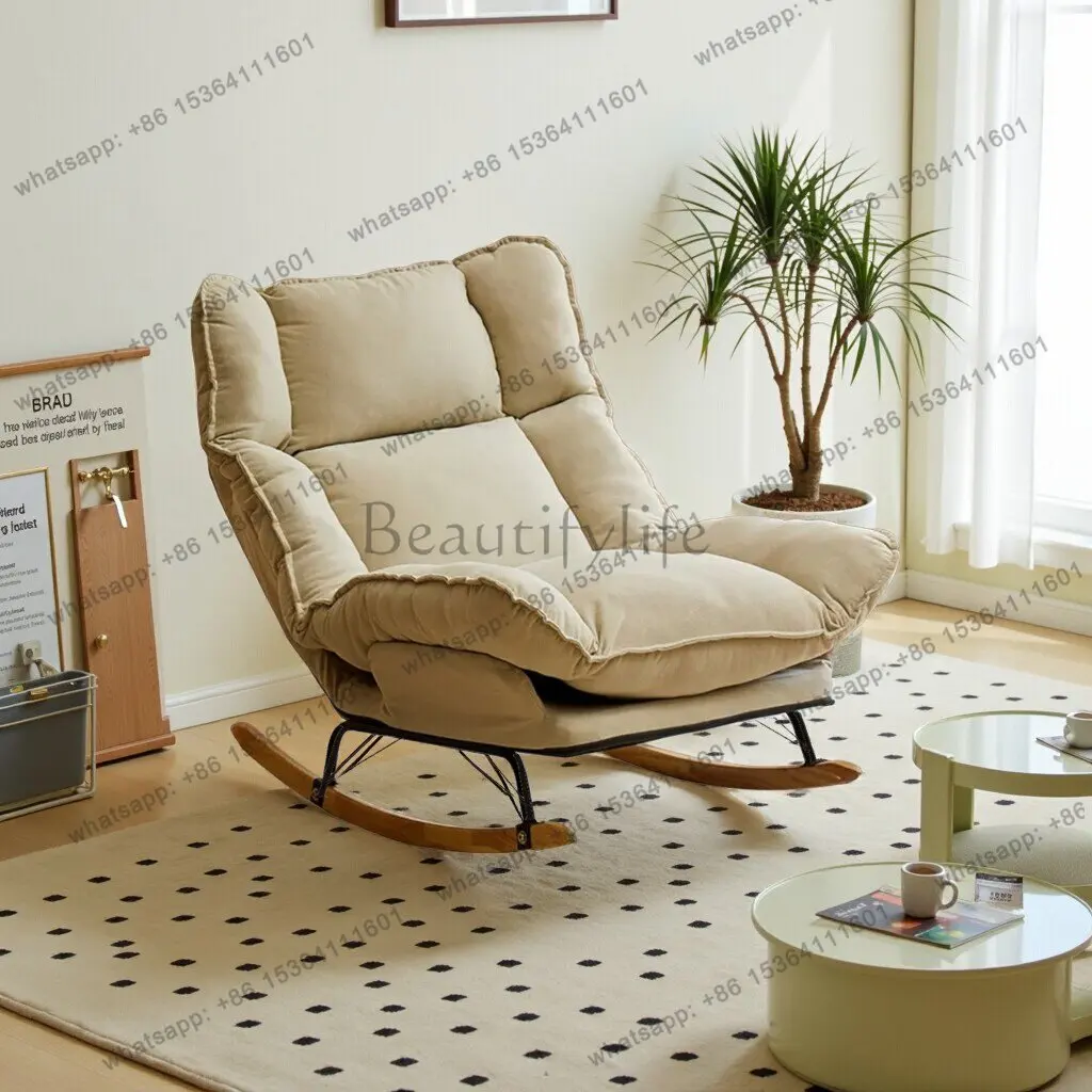 

Rocking recliner Lazy sofa Home living room Balcony Casual foldable reclining couch Single