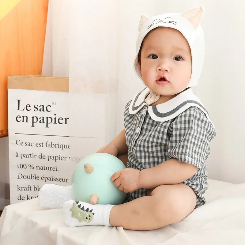 Chaussettes d'NikAntidérapantes en Coton pour Enfant de 0 à 3 Ans, Chaussures d'Été et d'Automne pour Nouveau-né