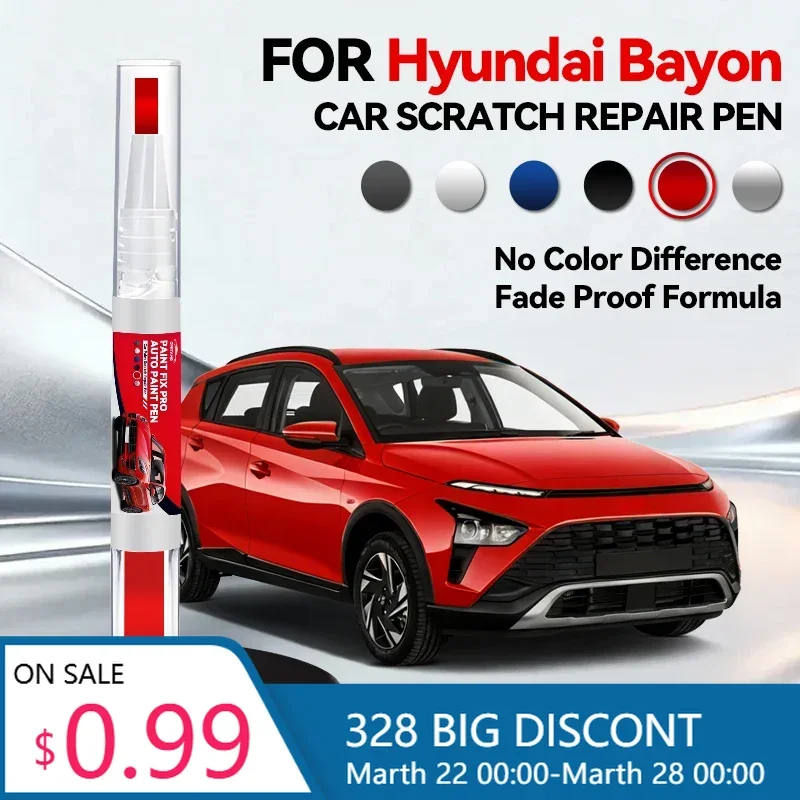 

Ручка-корректор для ремонта лакокрасочного покрытия Hyundai Bayon, средство для удаления царапин, аксессуары для авто, черный, белый, синий, серый цвета.