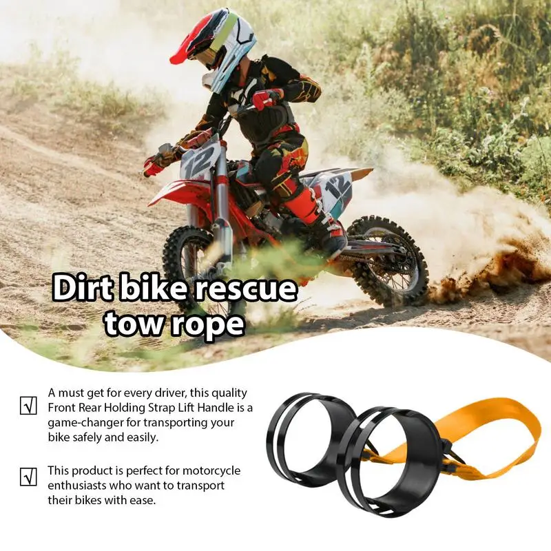 Dirt Bike Lift Strap Dirt Bike Pull Strap Tear-resistant Motorcycle Rescue Pull Rope Dirt Bike Fork Strap Universal Pull Rope