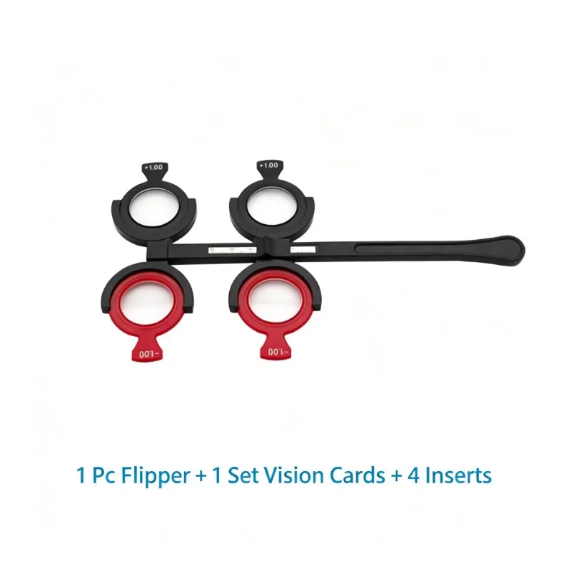 Insert doublesided mirror flipshot adjustable pupil‑distance replaceable lens butterfly mirror optical visual training equipment