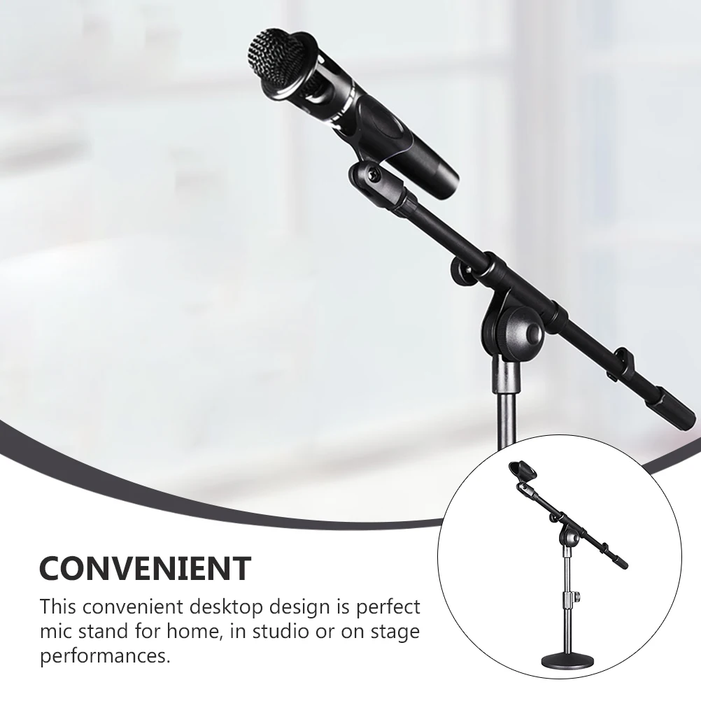 

Microphone Stand with Boom Arm Holder Desktop Mount Table Bracket