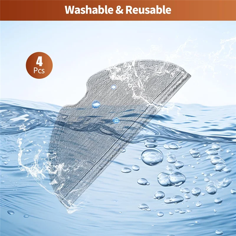 

ABJN-Replacement Parts For Dreame D9, D9 Max, D9 Pro, L10, L10 Pro Vacuum Cleaner, Main Brush, Side Brush, Filters, Mop Cloth