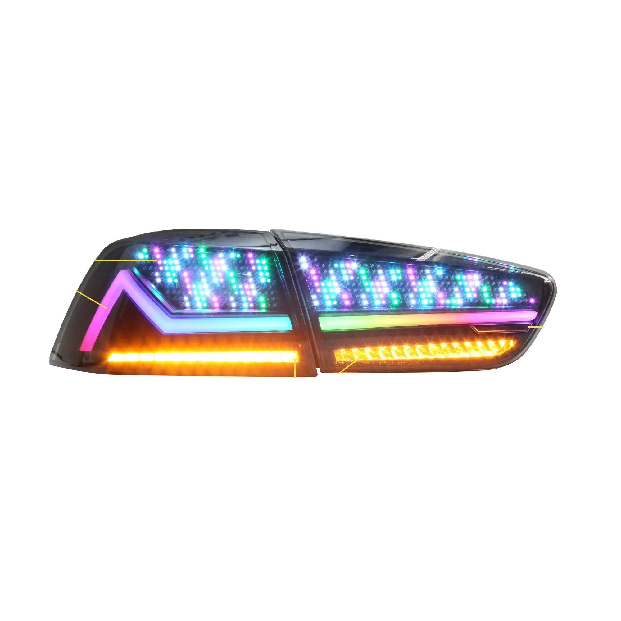 

RGB Digital Model Full Led Tail Light Accessory Rear Lamp Lancer 2008-2018 EX EVO Tail Lights For Mitsubishi Lancer