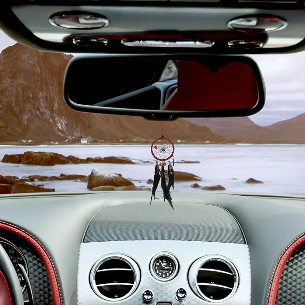 

2Pcs Handmade Dream Catcher Car Charms Unique Stylish Aesthetic Rearview Mirror Decorations Interior Accessories