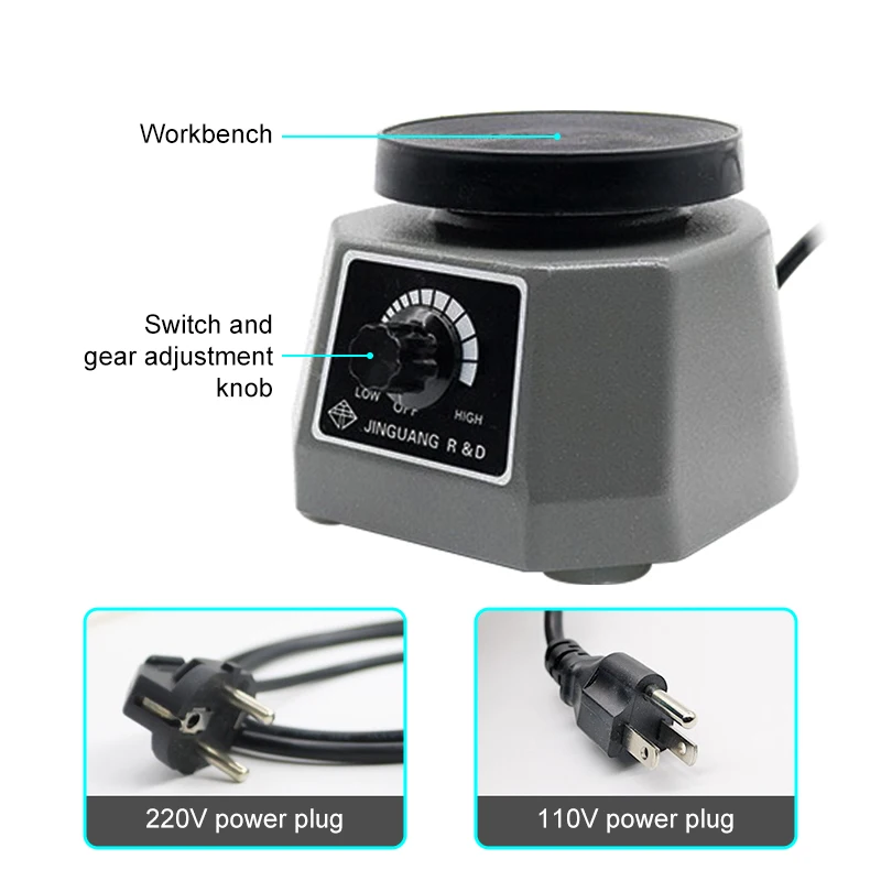 110/220V Dental Plaster Vibrator Dental Vibration Machine Gypsum Oscillator Dentistry Lab Equipment Round Gypsum Shaker Vibrator