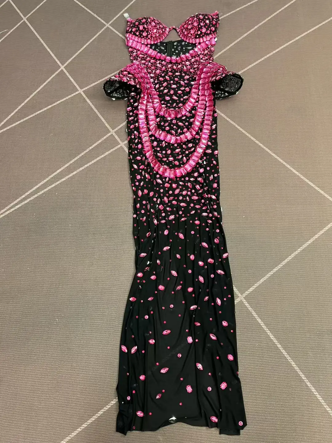 Meihongguan فستان سهرة فاخر دبي متألق حجر الراين مثير جوفاء شاش شفاف فستان عيد ميلاد كوكتيل رداء حفلات