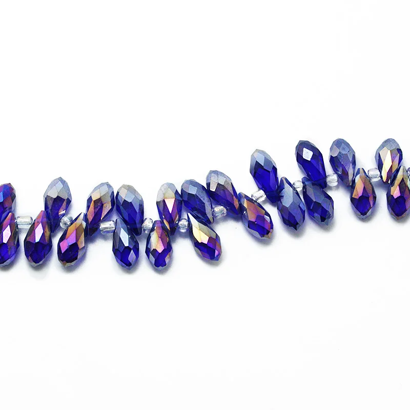 10 Stück Kristallglas Facettierte Tropfenanhänger Lose Perlen für DIY Schmuckherstellung Ohrringe Armbänder Halsketten – Detail 1