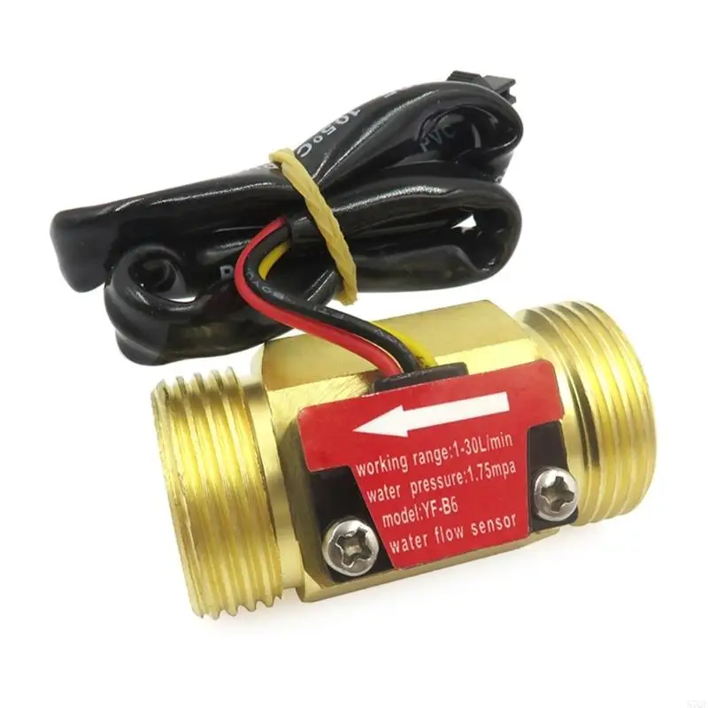 Sensores flujo agua 57QF 3/4 pulgadas, sensores medidor flujo para Control Industrial, DC3.5V-24V circulación