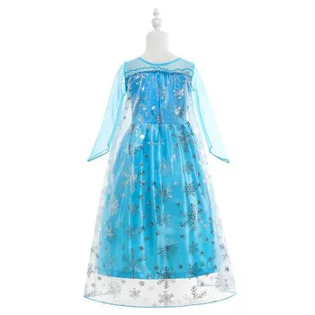 Snow Queen Princess Dress 3 Kids Girls Cospaly Snow Queen Elsa Cape Costumes Kids Carnival Party Prom Gown Children Clothes Elsa Princess Dresses 3