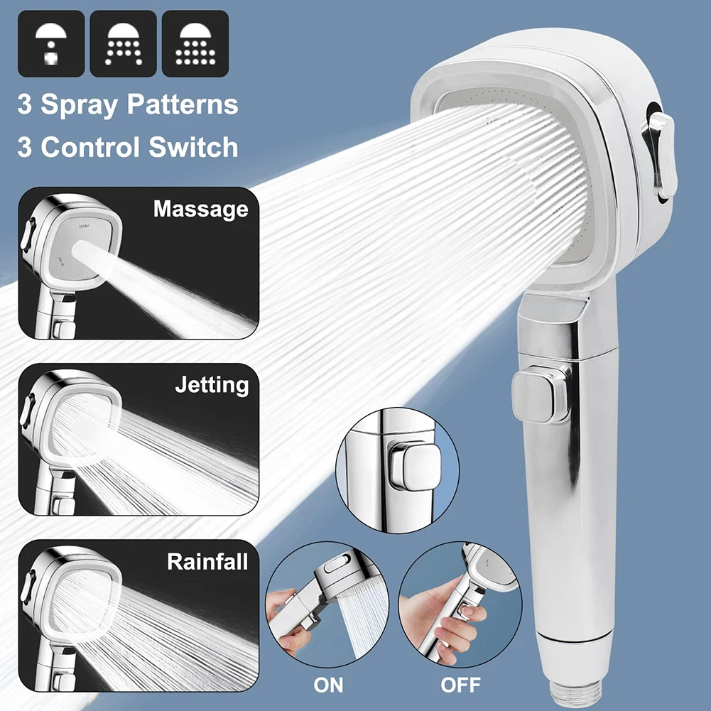 RV Shower Head with Hose 3 Spray Modes for Water Saving and High Pressure Performance Ideal for Campers and Travel Trailers