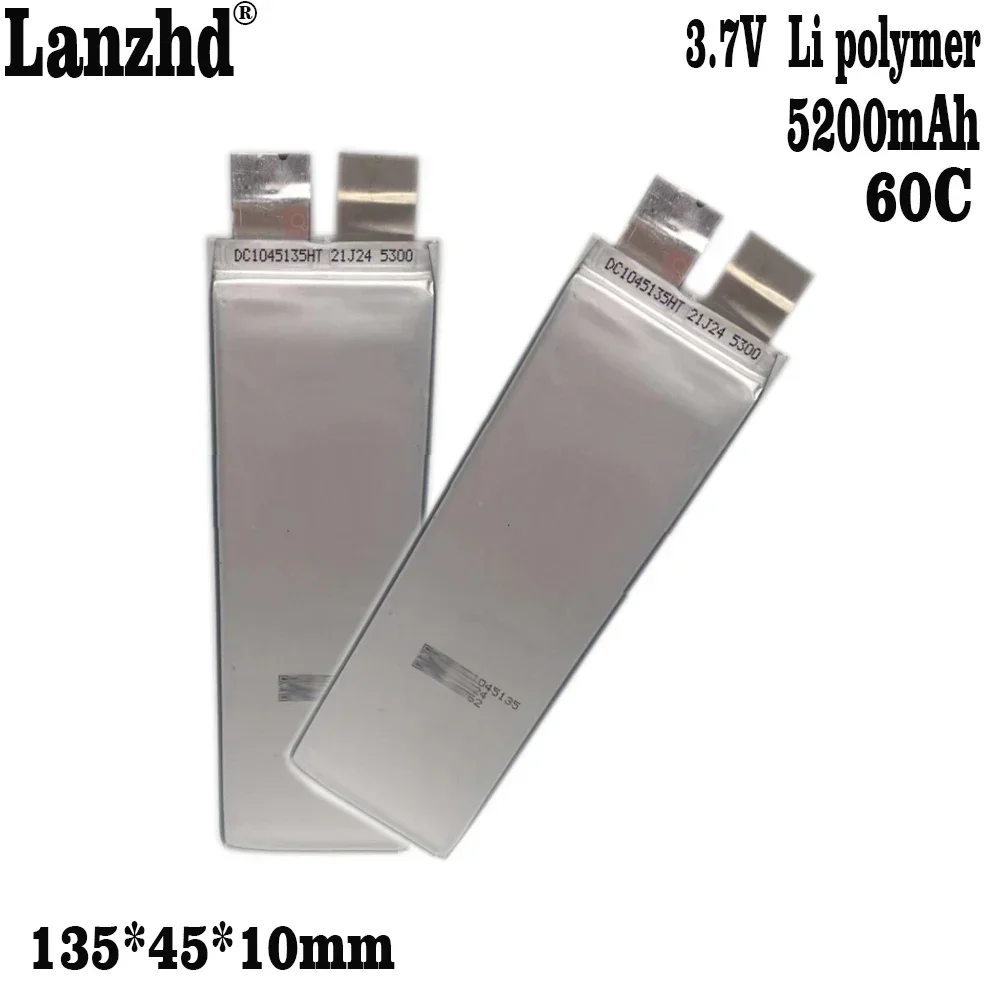 1-10pcs 5200mah 3.7V 1045135 Li-polymer Rechargeable Battery for  Igniter welding machine Power Bank Li Po Battery