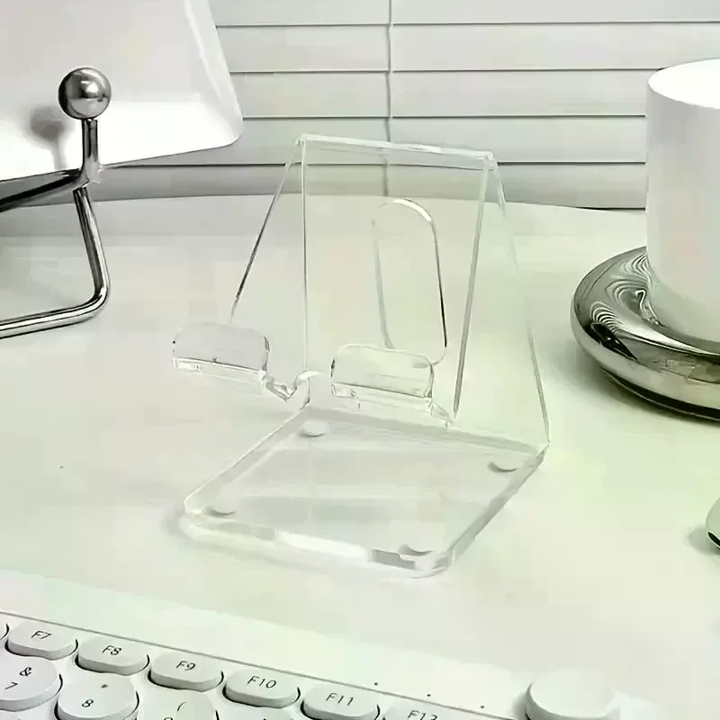 

Прозрачная акриловая подставка для телефона — современная минималистичная настольная подставка для смартфонов, компактная и стильная, для учебы или работы