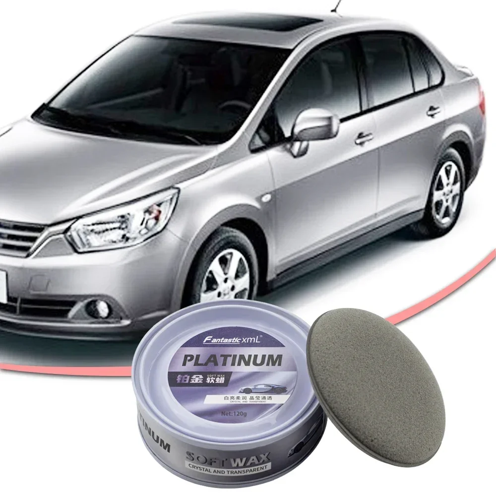 120g Car Wax Crystal-plated Set Car Nano Ceramic Coating Scratch Removal Agent Waterproof Polishing Paste Paint Maintenance Wax