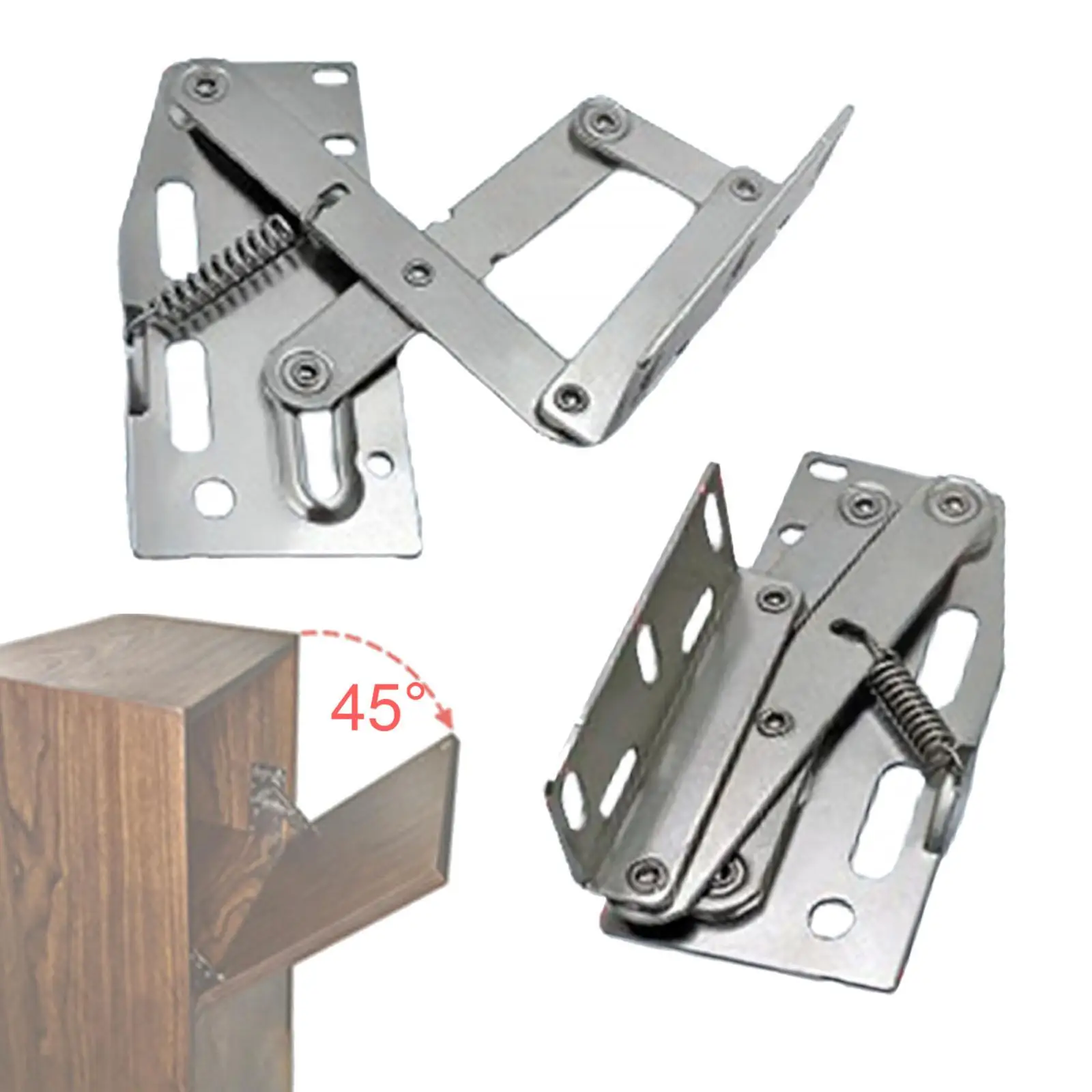 2 Pieces Tip Out Tray Hinges Scissors Spring Hinge Spring Door Hinge Iron Sturdy for Sink Front Drawer