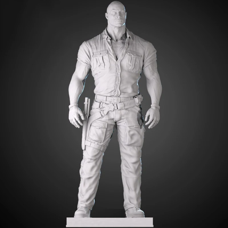 

The Rock Diy Resin Figure 1/24 Scale 75mm Assemble Model Kit Unassembled Dioramas Unpainted Statuettes Toy