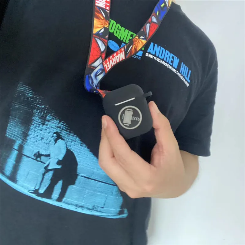 Marvel dos desenhos animados caso do fone de ouvido para airpods 1/2 macio silicone sem fio bluetooth carregador capa protetora com cordão