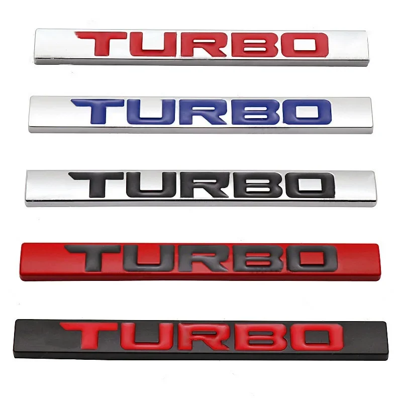 3D Metal Turbo Logo Car Rear Trunk Emblem Badge Sticker Accessories For Audi Volkswagen Ford Nissan Toyota Honda Jeep Volvo Opel