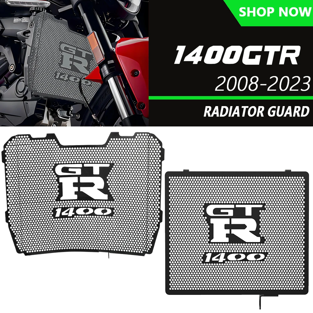 

2025 Accessories Radiator Grille Guard Cover Protector Motorcycle For Kawasaki 1400GTR 1400/1400GTR 2008-2022 GTR1400 2023 2024