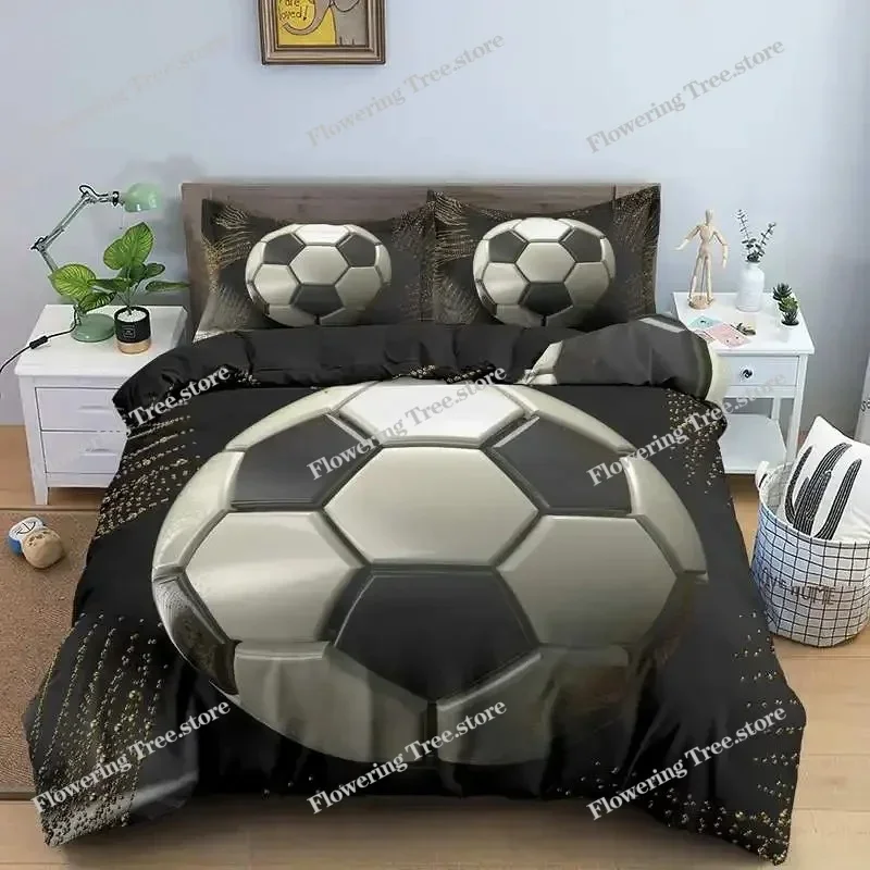 

3D Football Bedding Set Soccer Bedding Set Boys Girls Twin Queen Size Duvet Cover Pillowcase Bed Kids Adult Home Textileextile